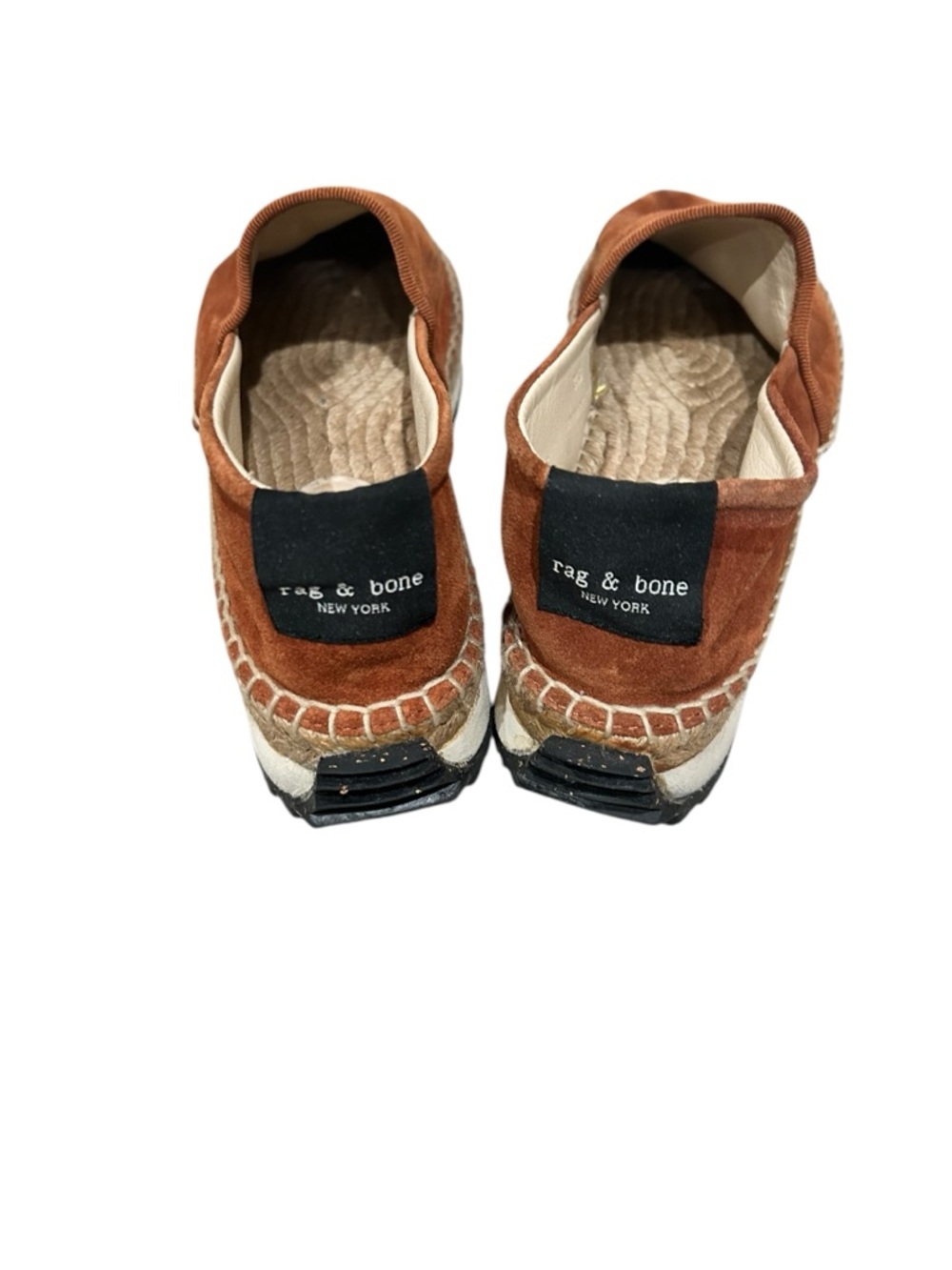 Rag & Bone Rust Suede Espadrille Slip on Flats size 37.5 6.5 - Picture 3 of 5